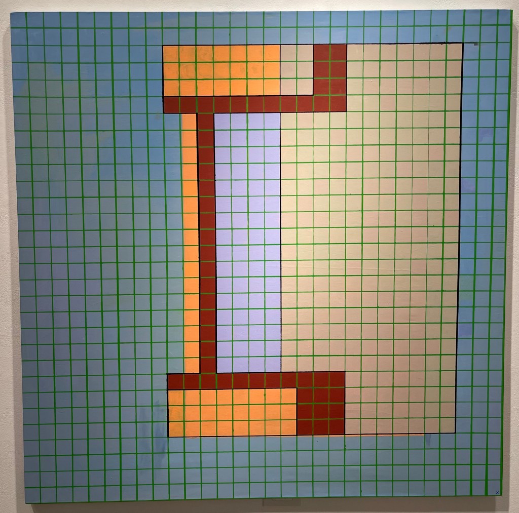 I Had a Plan...but Shit Happens, 2023. Acrylic and marker on canvas, 60 x 60 inches